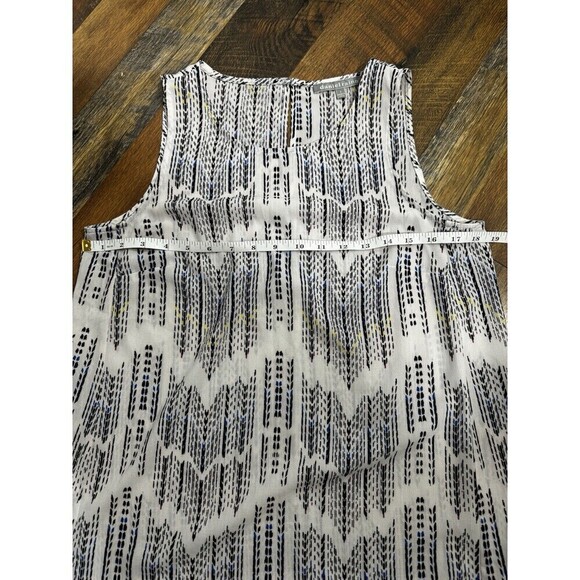 Daniel Rainn Tank Top Womens Small Tunic Black/white Sheer Blouse - Picture 6 of 7